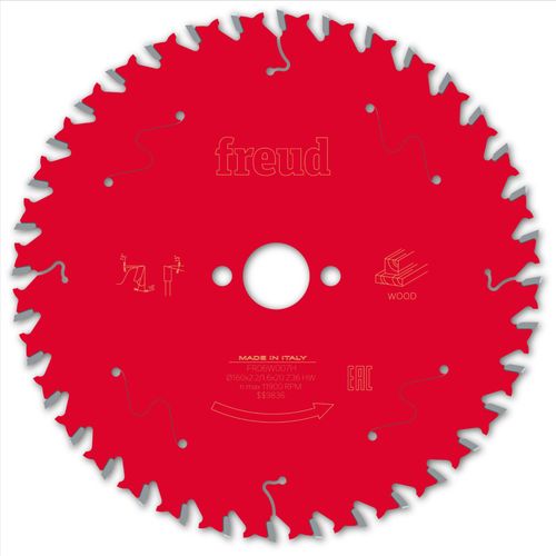 Lame pour scie circulaire portative filaire/sans fil FREUD - Ø160 2,2/1,6 A20 Z36 BA 10° - F03FS09679 -FR06W007H
