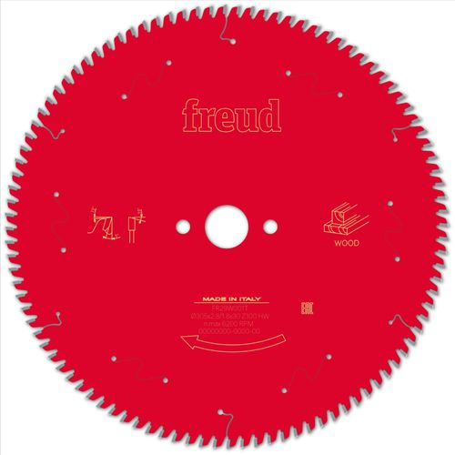 Lame pour scie circulaire portative FREUD - Ø305 2,8/1,8 AL30 Z100 BA 5° - F03FS09787 -FR29W001T