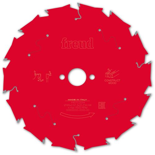 Lame pour scie circulaire portative FREUD - Ø165 2/1,3 AL20 Z14 BA 18° - F03FS09789 -FR07C001H