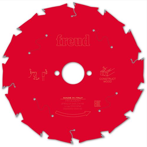 Lame pour scie circulaire portative FREUD - Ø190 2/1,3 AL30 Z14 BA 18° - F03FS09792 -FR13C001H