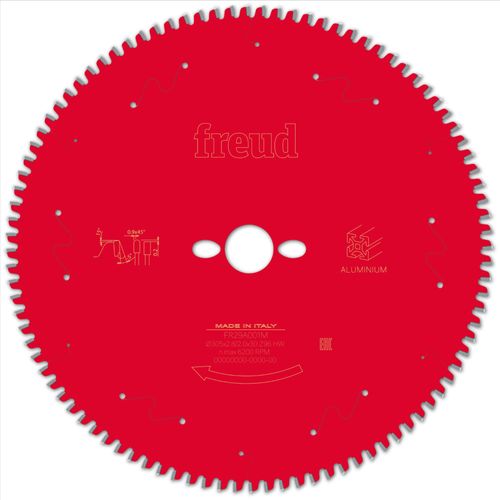 Lame pour scie circulaire portative FREUD - Ø305 2,8/2 AL30 Z96 TP -5° - F03FS09829 -FR29A001M