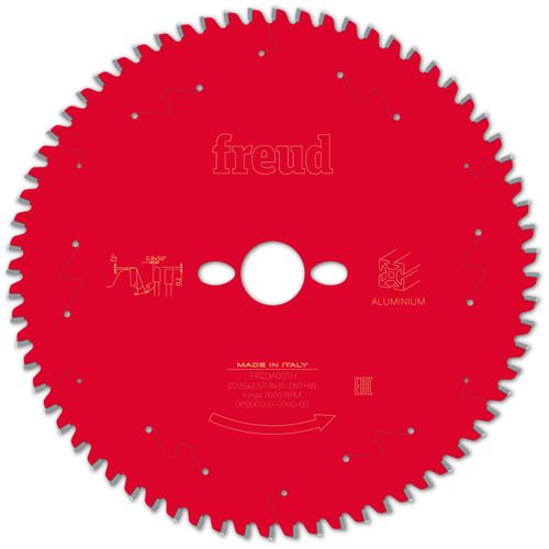 Lame pour scie circulaire portative FREUD - Ø250 2,8/2 AL30 Z68 TP -5° - F03FS09835 -FR23A001T