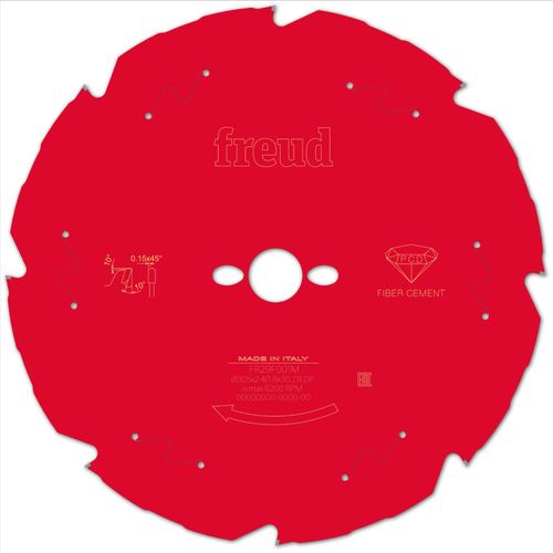 Lame diamant pour scie circulaire portative FREUD - Ø305 2,4/1,8 AL30 Z8 TD 10° - F03FS09851 -FR29F001M