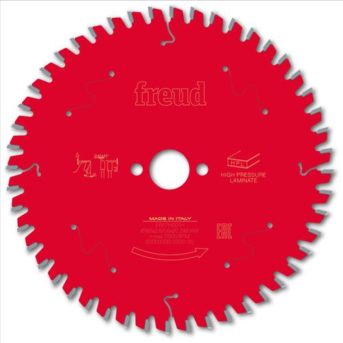 Lame pour scie circulaire portative FREUD - Ø165 2,6/1,6 AL20 Z48 TP 0° - F03FS09866 -FR07H001H