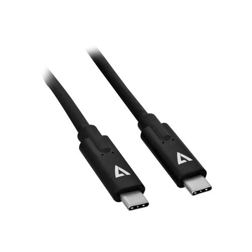 V7 - Câble USB - 24 pin USB-C (M) reversible pour 24 pin USB-C (M) reversible - 1 m - noir