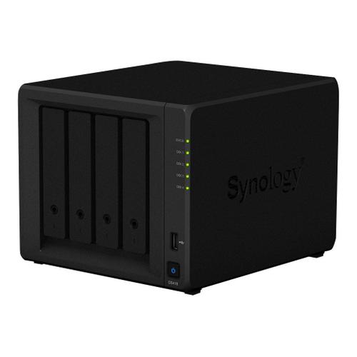 Synology Disk Station DS418 - Serveur NAS - 4 Baies - RAID RAID 0, 1, 5, 6, 10, JBOD - RAM 2 Go - Gigabit Ethernet - iSCSI support