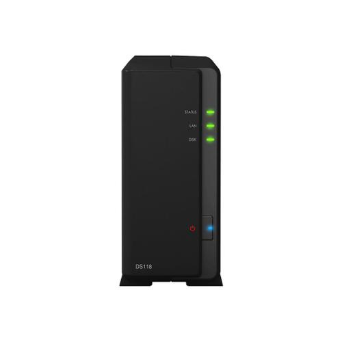 Synology Disk Station DS118 - Serveur NAS - 1 Baies - SATA 6Gb/s - RAM 1 Go - Gigabit Ethernet - iSCSI support