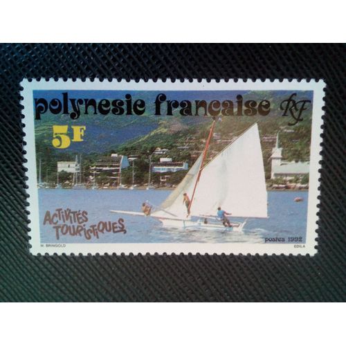 Timbre Polynesie Yt 403 Plaisirs De La Voile 1992 ( 10305 )