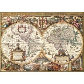 Puzzle Puzzle 1000 P - Carte Du Monde Ancienne (Traité Bois)