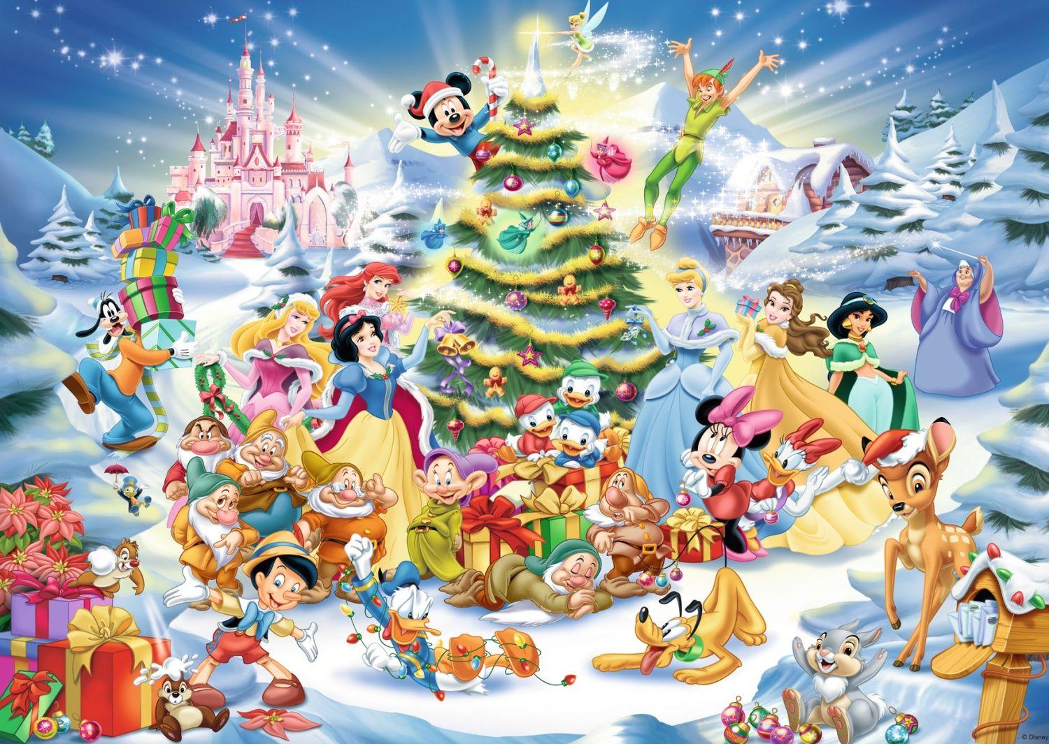 Puzzle Disney Ravensburger 1000 pièces Train de Noël - Tous à bord –