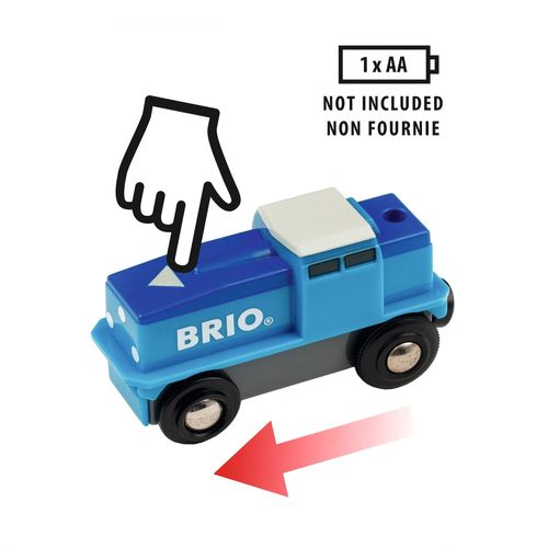 Brio 33130 Locomotive De Fret Bleue A Piles