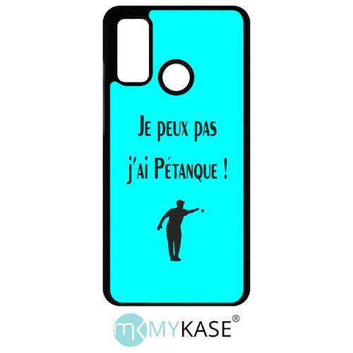 Coque Huawei P Smart 2020 - Je Peux Pas J Ai Petanque Turquoise - Noir