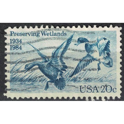 Etats Unis 1984 Oblitéré Used Oiseaux Préservation Des Zones Humides Canard Colvert
