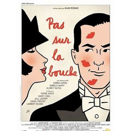 Pas Sur La Bouche, Affiche De Cinéma Pliée (60x40cm) . Film De Alain Resnais Avec Audrey Tautou .