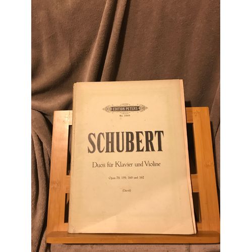 Schubert Duos Pour Violon Et Piano Partition Éditions Peters N°156b Rev. David