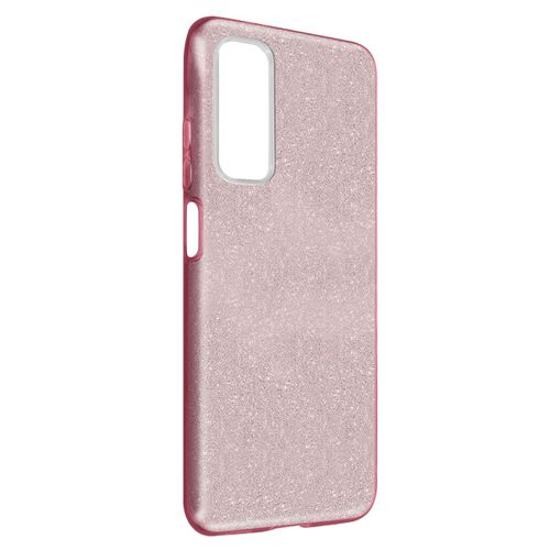 Coque Huawei P Smart 2021 Paillette Amovible Silicone Semi-Rigide Rose