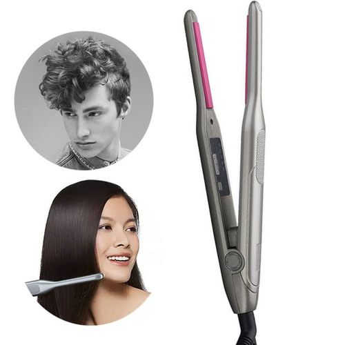 Professionnel 2 En 1 Défriser Les Cheveux Fer À Friser Bigoudi Fer Plat Pour Cheveux Courts Cheveux Led Lisseur Eu Plug