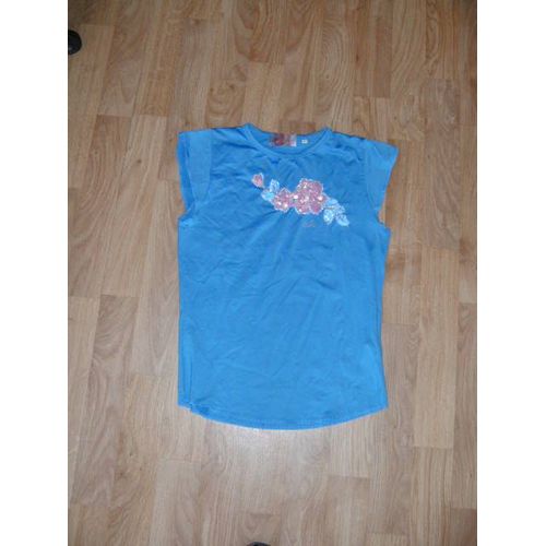 Tee Shirt School Rag Bleu Et Paillettes Taille S Tbe