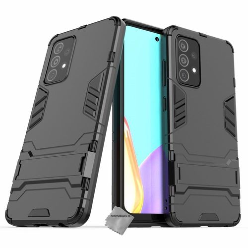 Housse Etui Coque Rigide Anti Choc Pour Samsung Galaxy A52 5g + Verre Trempe - Noir