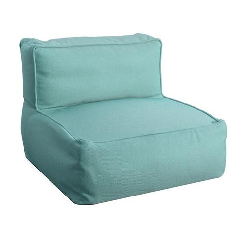 Fauteuil D'extérieur Tissu - Ricchi : Bleu Azur - L 70 X L 80 X H 64 Cm