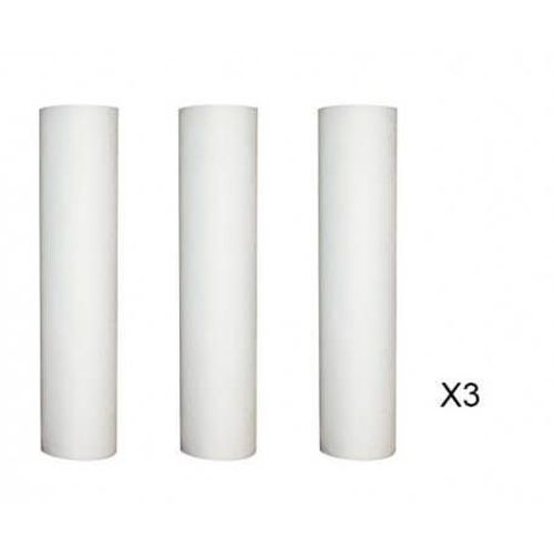 Lot de 3 Recharges anti-sédiment 5 microns pour porte filtre 9 - 3/4 - 10 Pouces