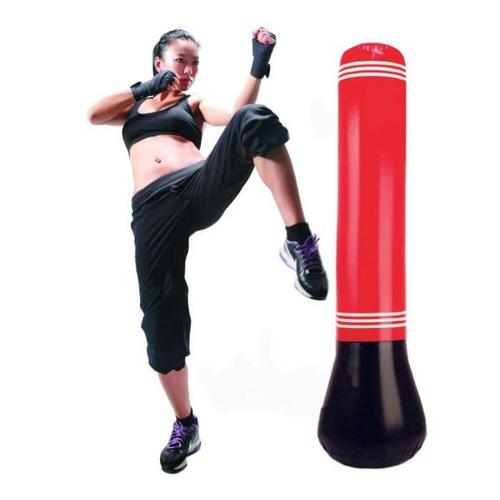 Sac de Frappe Gonflable, 150cm Gonflable Boxe Cible de Punching-Ball Sac de  Frappe pour Enfant et Adulte d'Entraînement Fitness