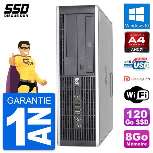 PC HP 6305 Pro SFF AMD A4-5300B RAM 8Go SSD 120Go Windows 10 Wifi