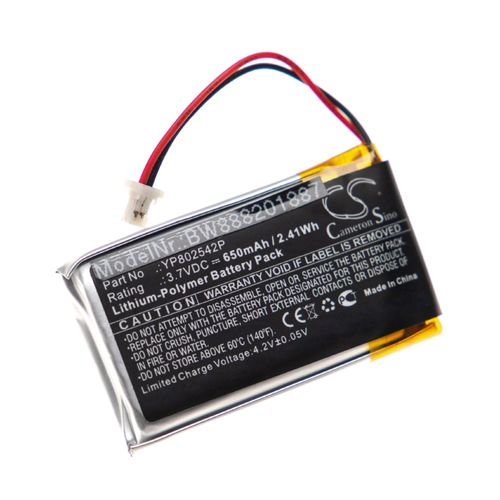 Vhbw Batterie Remplace Sena Yp802542p Pour Casque Écouteurs Casque Micro Sans Fil (650mah, 3,7v, Li-Polymère)