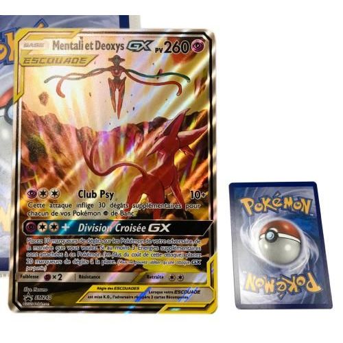Carte Pokémon : Mentali Et Deoxys Gx Sm240 Promo Soleil & Lune Française