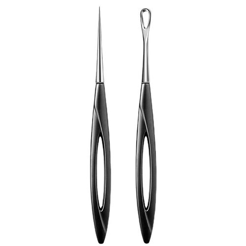 Lot De 2 Outils Pour Enlever Les Points Noirs, Outils De Suppression Des Boutons, Ensemble D'aiguilles Contre L'acné Argent Argenté