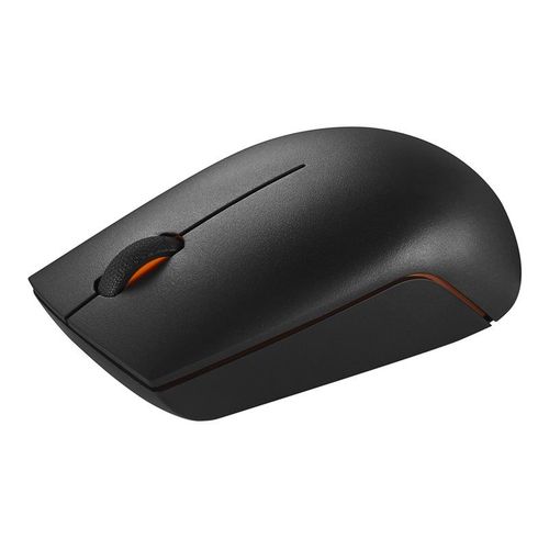 Lenovo 300 Wireless Compact - Souris - avec batterie - optique - 3 boutons - sans fil - 2.4 GHz - récepteur sans fil USB - gris arctique - blister