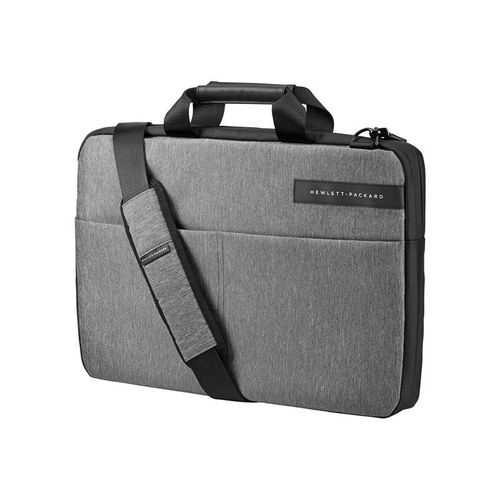 HP Signature Slim Topload Case - Sacoche pour ordinateur portable - 15.6" - noir, Gris bruyère - pour Portable 13, 14, 15