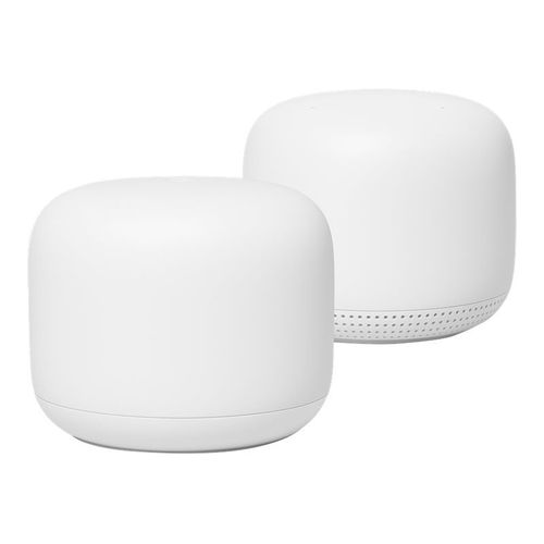 Google Nest Wifi - Système Wi-Fi - (routeur, rallonge) - jusqu'à 210 m² - maillage 1GbE - Wi-Fi 5 - Bi-bande