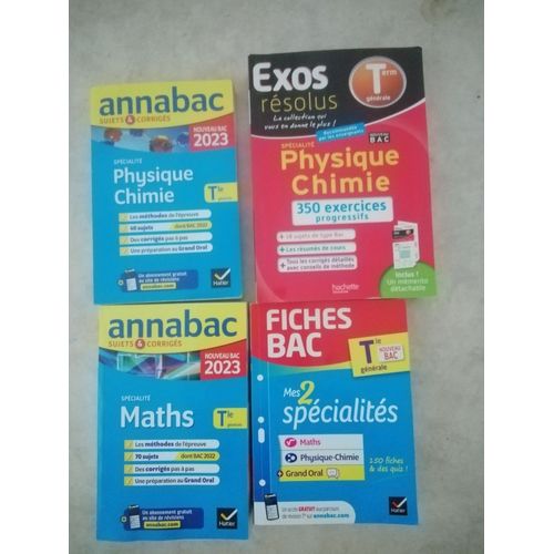 Vente De 4 Livres Révision Physique-Chimie/ Maths Pour La Terminale