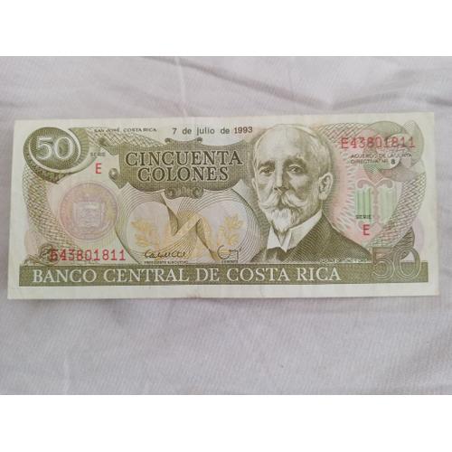 Billet 50 Colones Costa Rica