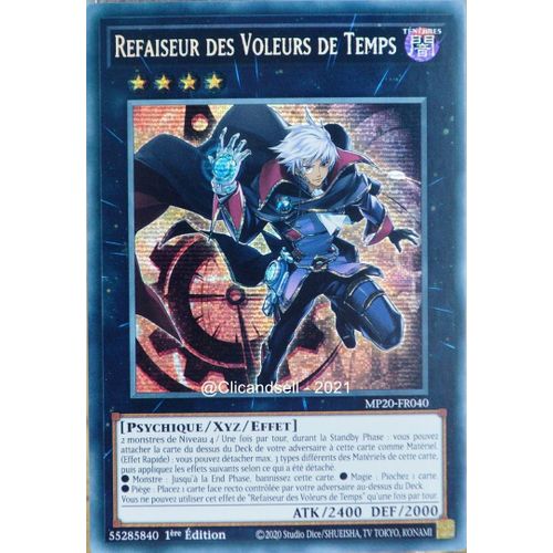 Carte Yu-Gi-Oh Mp20-Fr040 Refaiseur Des Voleurs De Temps Prismatic Secret Rare Neuf Fr