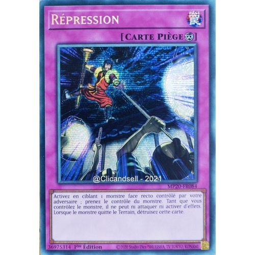 Carte Yu-Gi-Oh Mp20-Fr084 Répression Prismatic Secret Rare Neuf Fr
