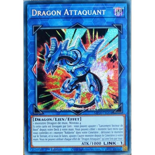 Carte Yu-Gi-Oh Mp20-Fr204 Dragon Attaquant Prismatic Secret Rare Neuf Fr