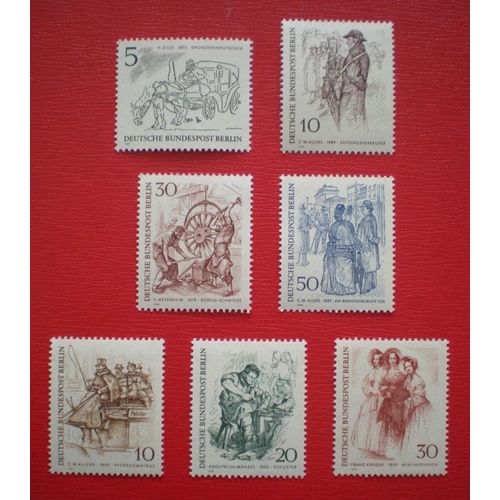 Lot De 7 Timbres Neufs ** - Allemagne Berlin - Berlin Au Xixème Siècle - Année 1969