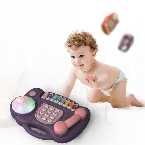 Mignon Mini simulé clignotant jouet téléphone amusant éclairage téléphone  jouet bébé filles éducatif jeu maison prétendre jouet de jeu MagiDeal  Violet