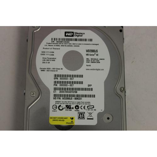 WESTERN DIGITAL WD2000JS-60NCB1 200 Go 3.5" SATA HARD DRIVE WD CAVIAR SE