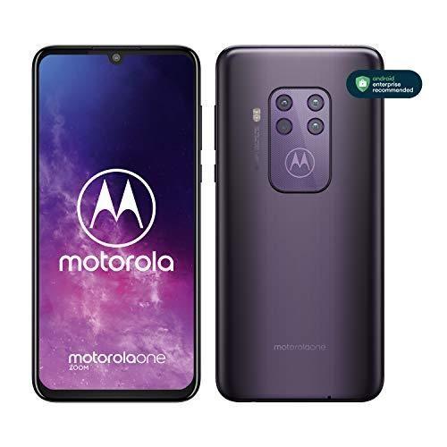 Motorola Smartphone One Zoom avec Alexa HandsFree (Ecran FHD+ 6,4 Pouces, 4Go RAM, 128Go ROM, Double Nano SIM, Android 9.0, Quadruple Camera) Violet