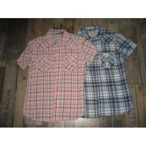Lot 2 Chemisettes Garcon Rms 26 12 Ans Bleu/Rose