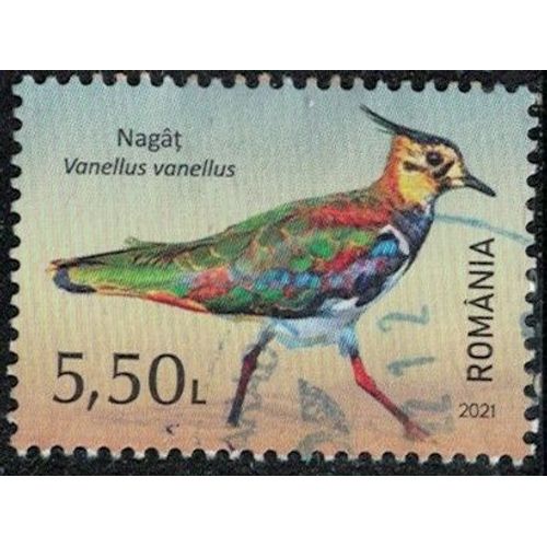 Roumanie 2021 Oblitéré Used Oiseau Vanellus Vanellus Vanneau Huppé Y&t Ro 6677 Su