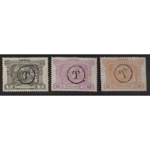 Portugal Taxe Y Et T N°1 2 3 Lot De 3 Timbres De 1898
