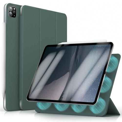 Imoshion Magnetic Etui De Téléphone Portefeuille Ipad Pro 13 (2024) M4 Vert Foncé