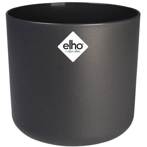 Elho B.For Soft Pot De Fleurs Rond 25 - Noir - Ø 25 X H 23 Cm - Intérieur - 100% Recyclé