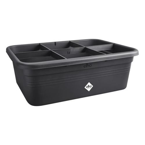 Elho Bac A Fleurs Green Basics Jardin De Culture L - Noir - L 76 X B 57 X H 27 Cm - Culture Et Récolteextérieur - 100% Recyclé