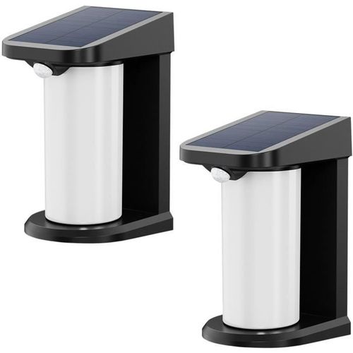 Lot De 2 Projecteurs Solaires - Lumisky - Lusty - H18 Cm - Applique Mural Avec Détecteur De Mouvement - Led Blanc