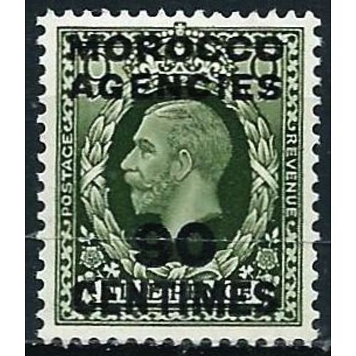 Grande Bretagne, Bureaux Commerciaux Au Maroc 1937, Beau Timbre Yvert 28, Portrait Du Roi George 5, Surchargé 'morocco Agencies 90 Centimes", Neuf*